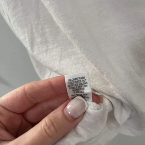 Monrow Basic White Short Sleeve Tee Size XS - Picture 4 of 7